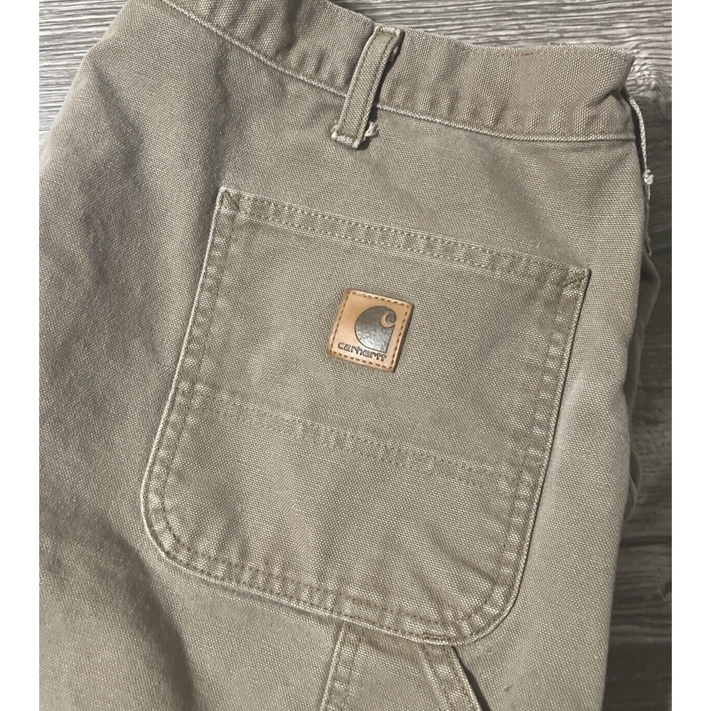 Carhartt B11 CBR Original Dungaree Fit Brown Canvas Work Pants‎ Size 42x30